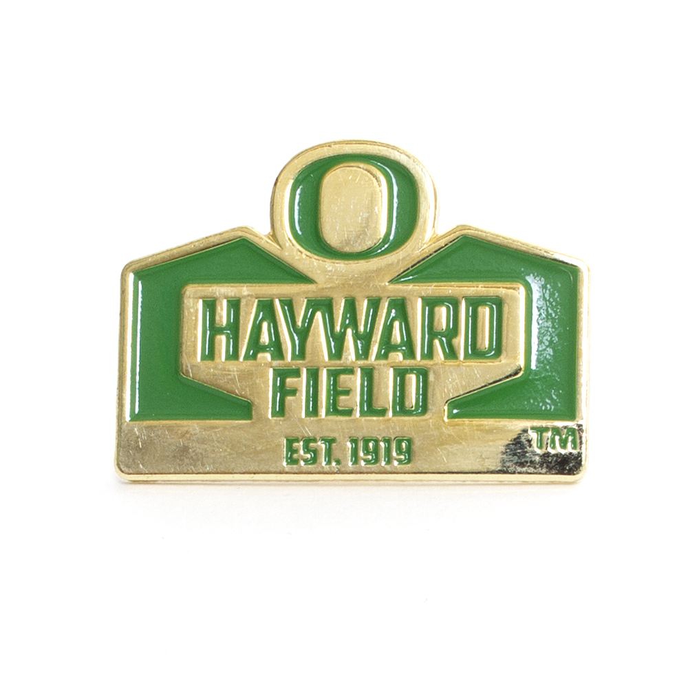 Hayward Field, Spirit Product, Gold, Lapel Pins, Gifts, 1-1/8", Track & Field, 586461